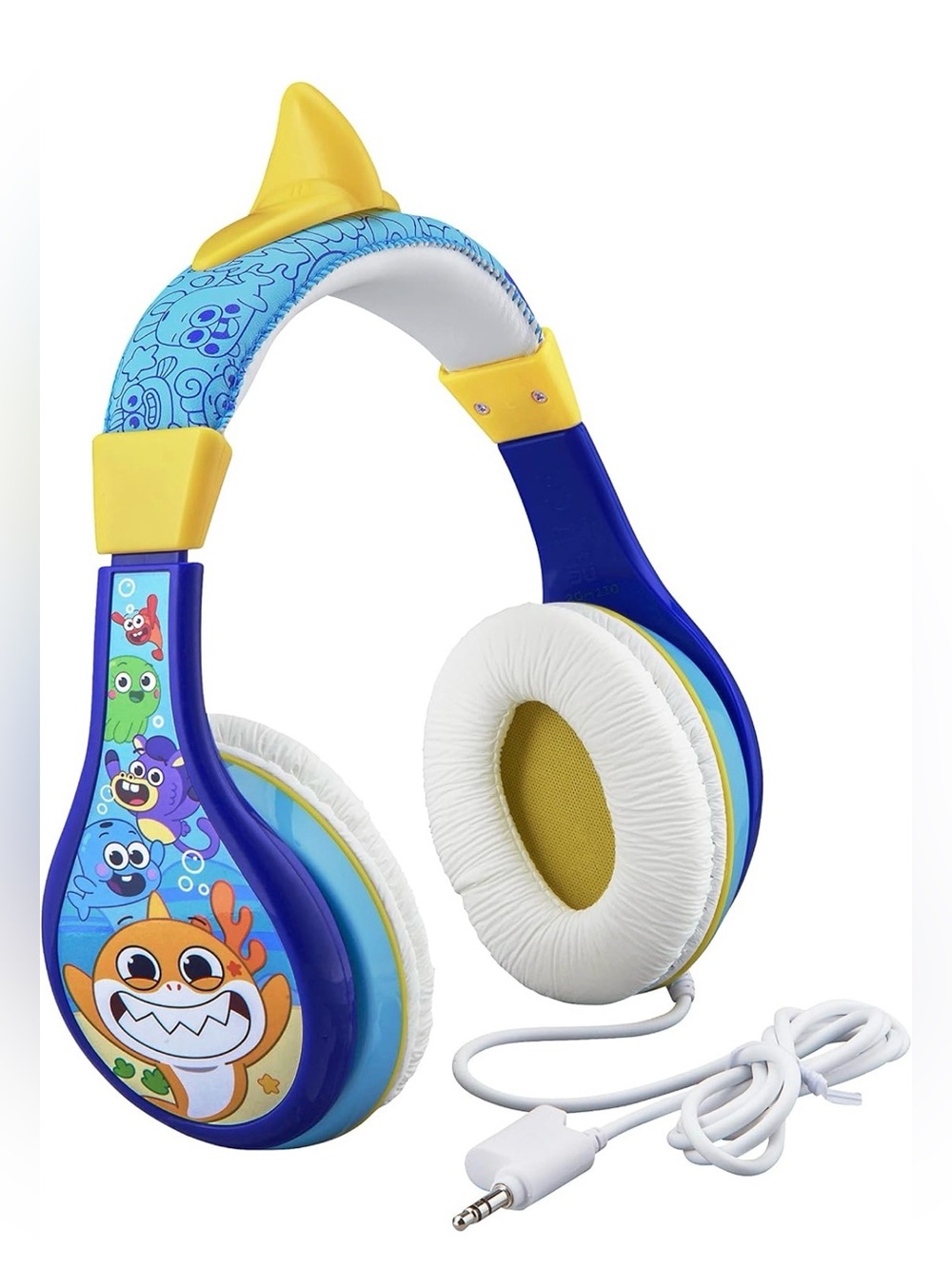 NIB Nickelodeon Baby Shark Kids Wired Headphones for Toddlers W/ Volume Control